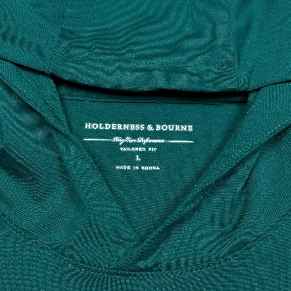 Holderness & Bourne Hoodie Mens Large Green Preston Trail Golf Performance